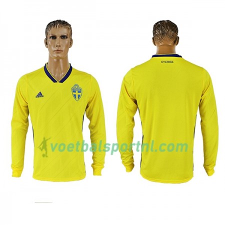 Zweden Thuis Shirt WK voetbal 2018 L/S